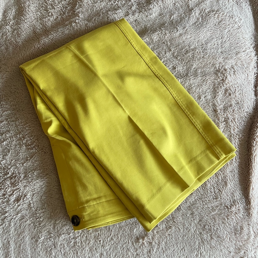 Ann Taylor Yellow Cropped Wide-Leg Pants - Picture 6 of 8